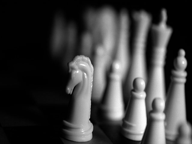 Le départ de la partie, le cavalier