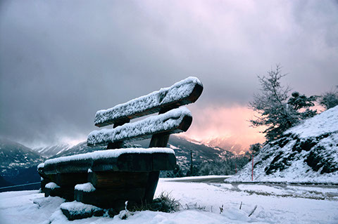 Banc de Fortunau recouvert de neige - Ayent 2017
